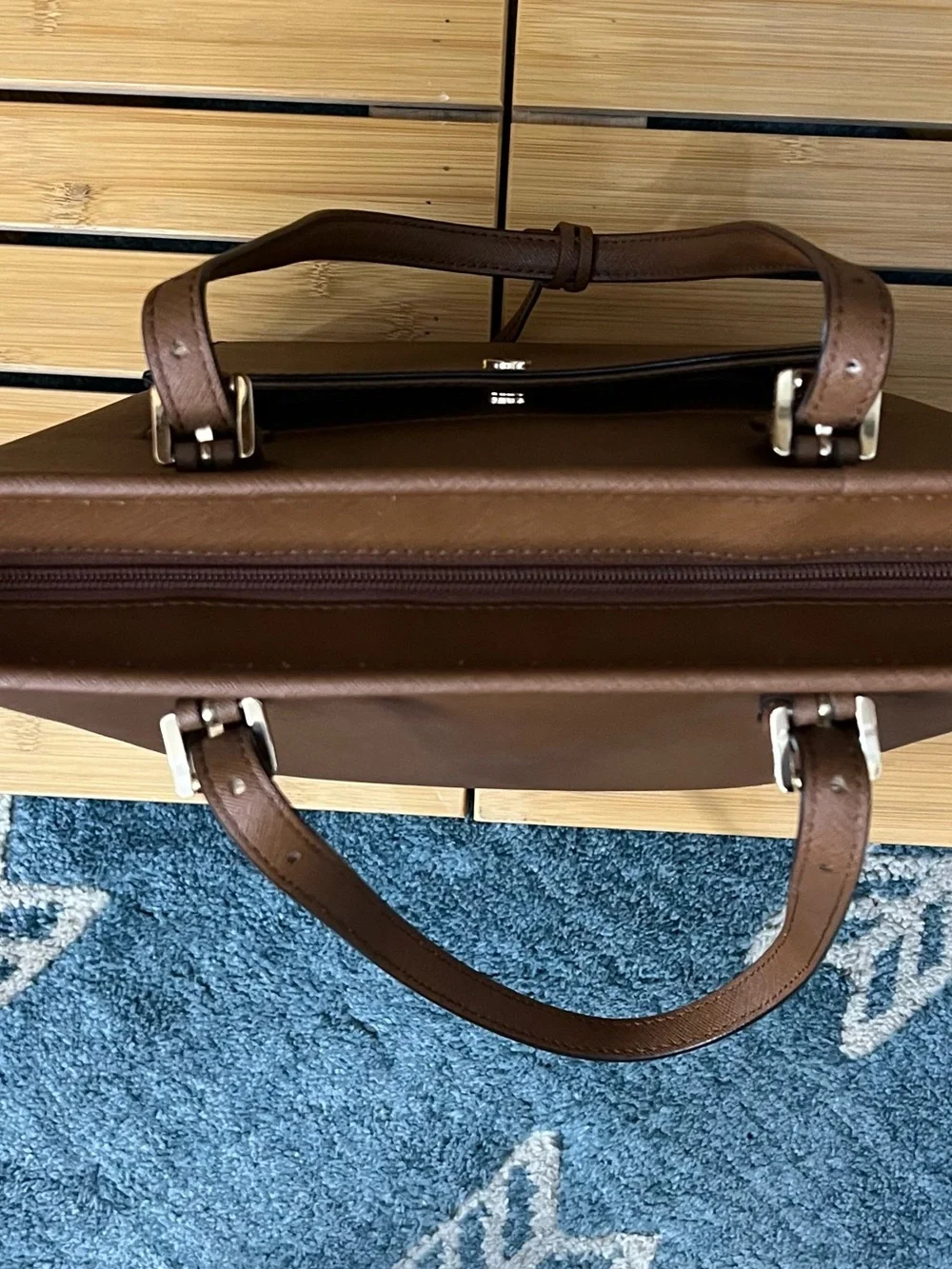 Michael Kors Cognac Brown Jet set travel Saffiano Leather Tote